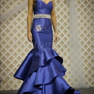 Jovani blue size 0 pageant dress